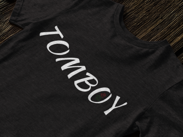 Tomboy Tee - White Lettering